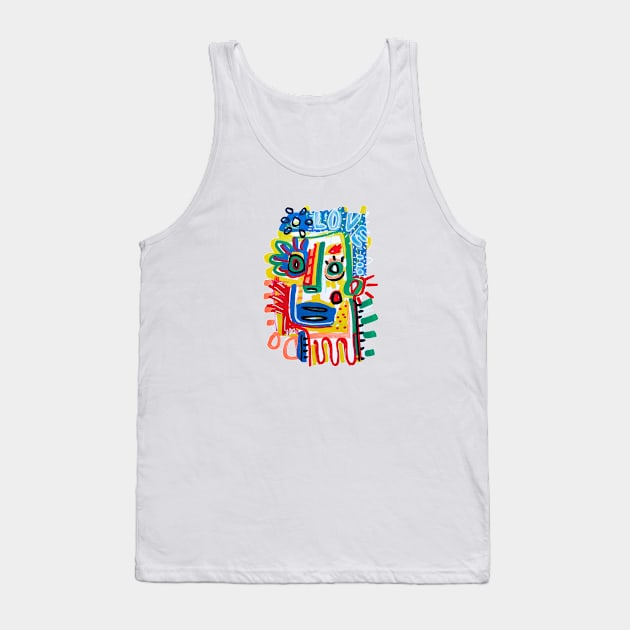 LOVE FACE Tank Top by Angel Rivas